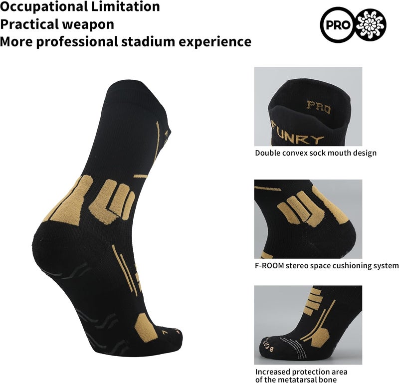 FUNRY Store Grip Socks Soccer for Men&Women,Non-Slip Soccer Socks,Elite Compression Socks for Running Basketball （ men's size 6-11） - Image 4